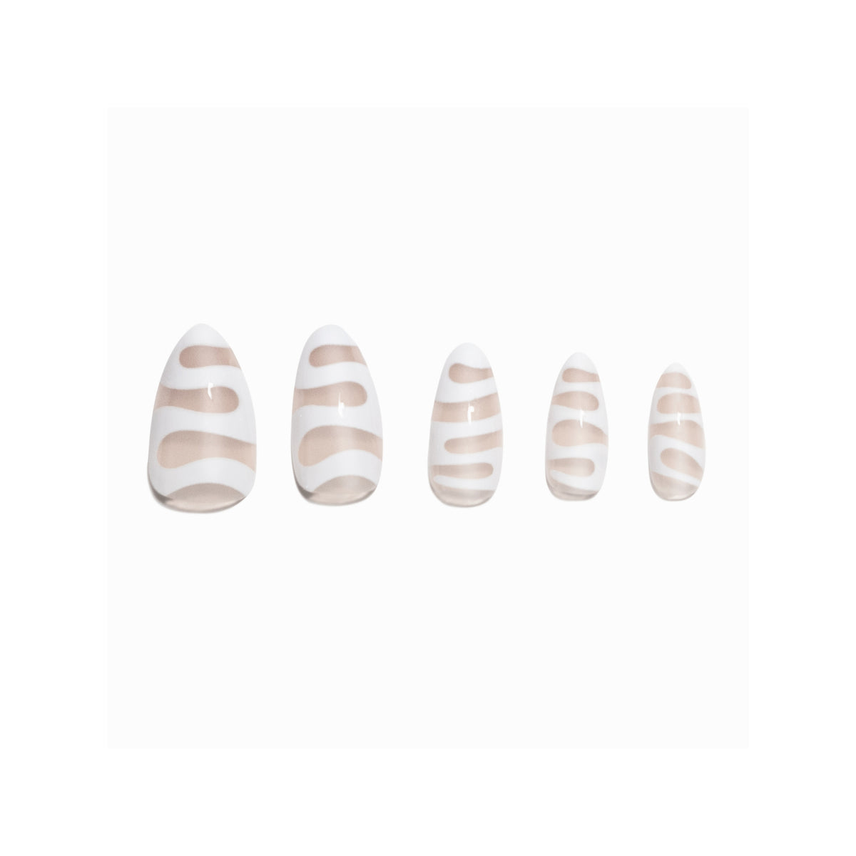 Icon — Neutral Swirl Almond Press-On Nails