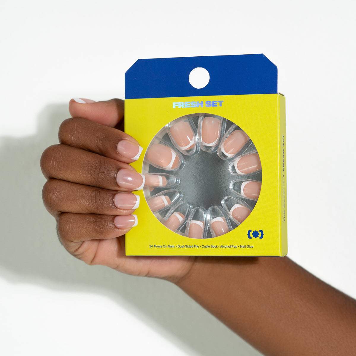 Classy Gal Squared — French Square Press-On Nails