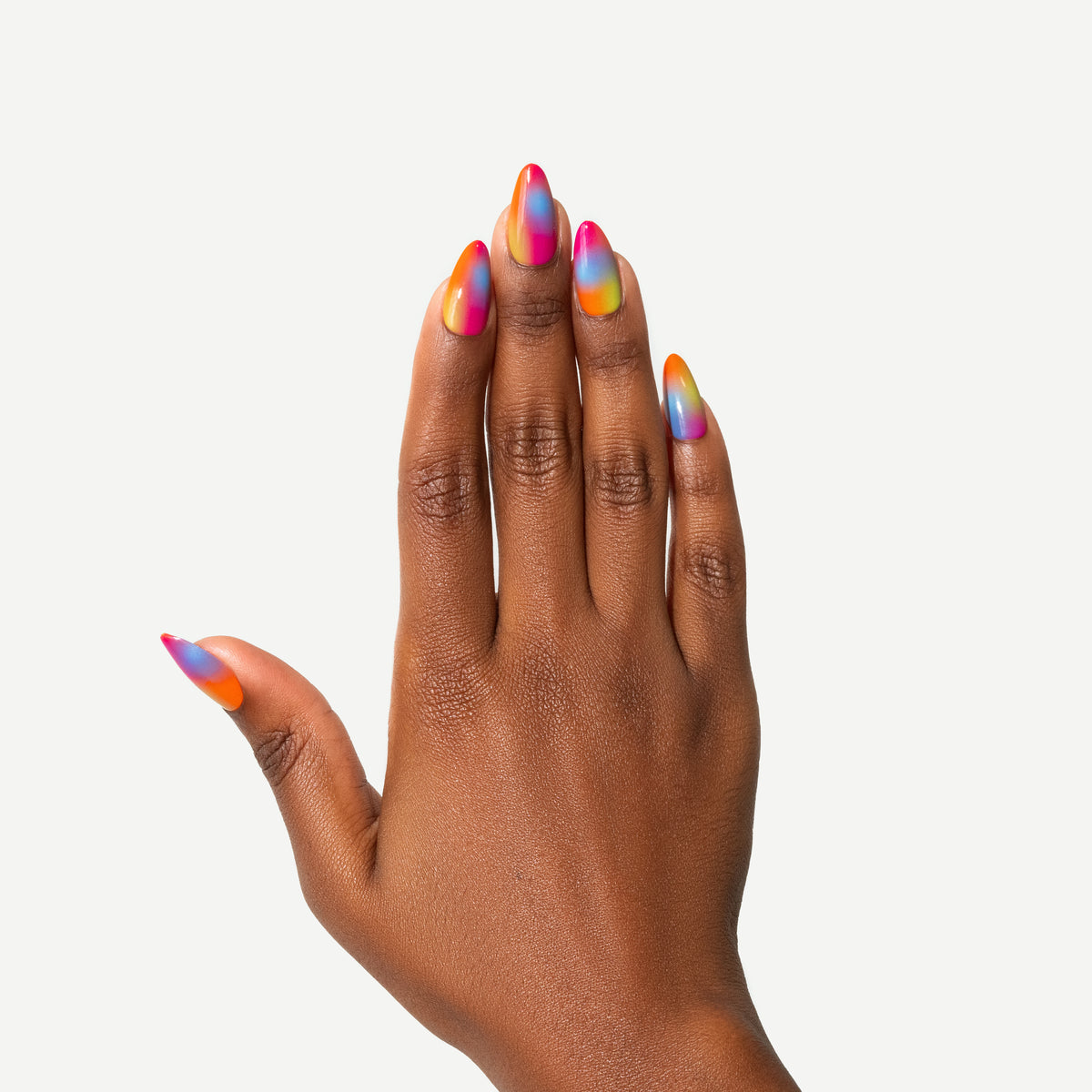 Miami Sunset — Tropical Gradient Almond Press-On Nails