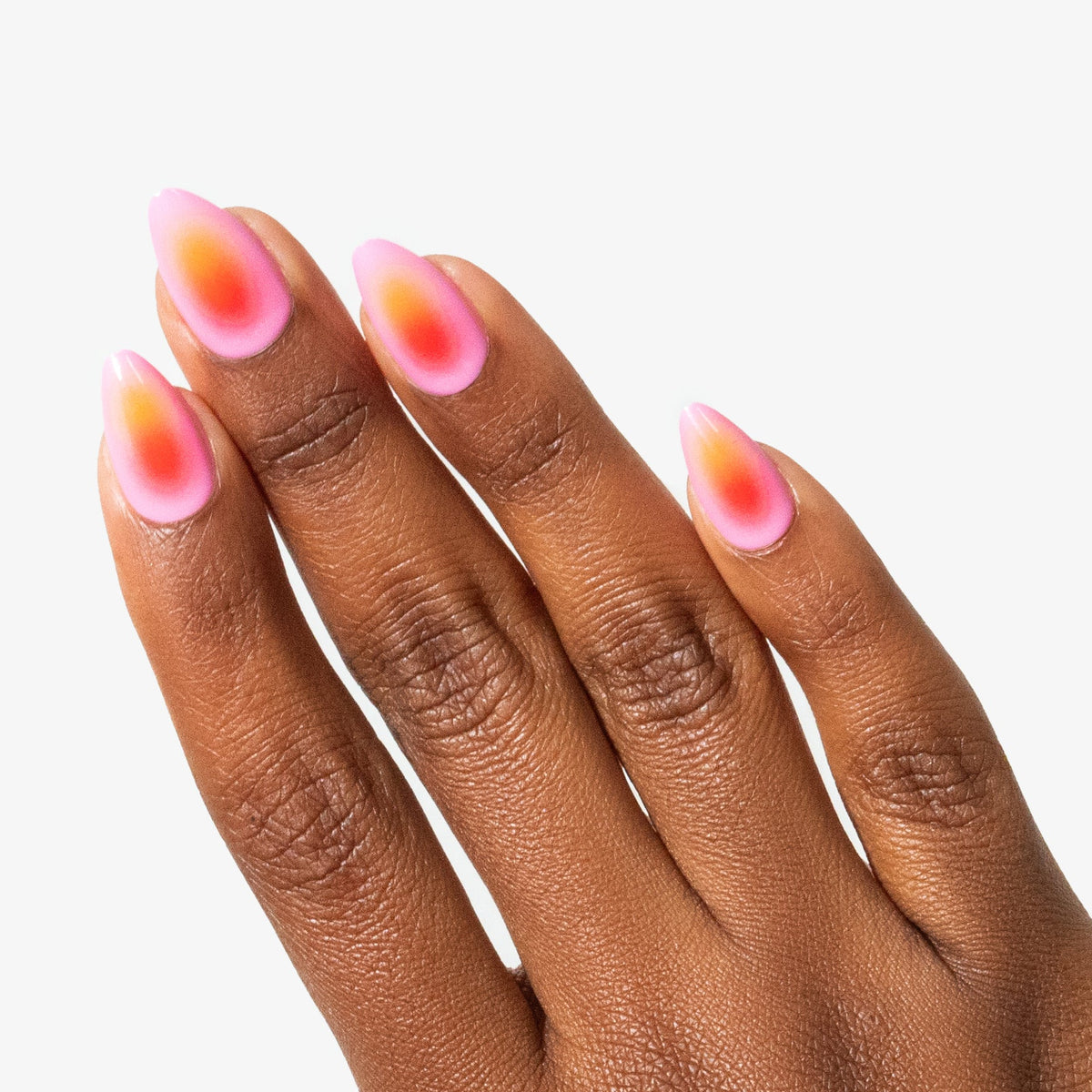 Passion Project — Pink-Orange Gradient Almond Press-On Nails