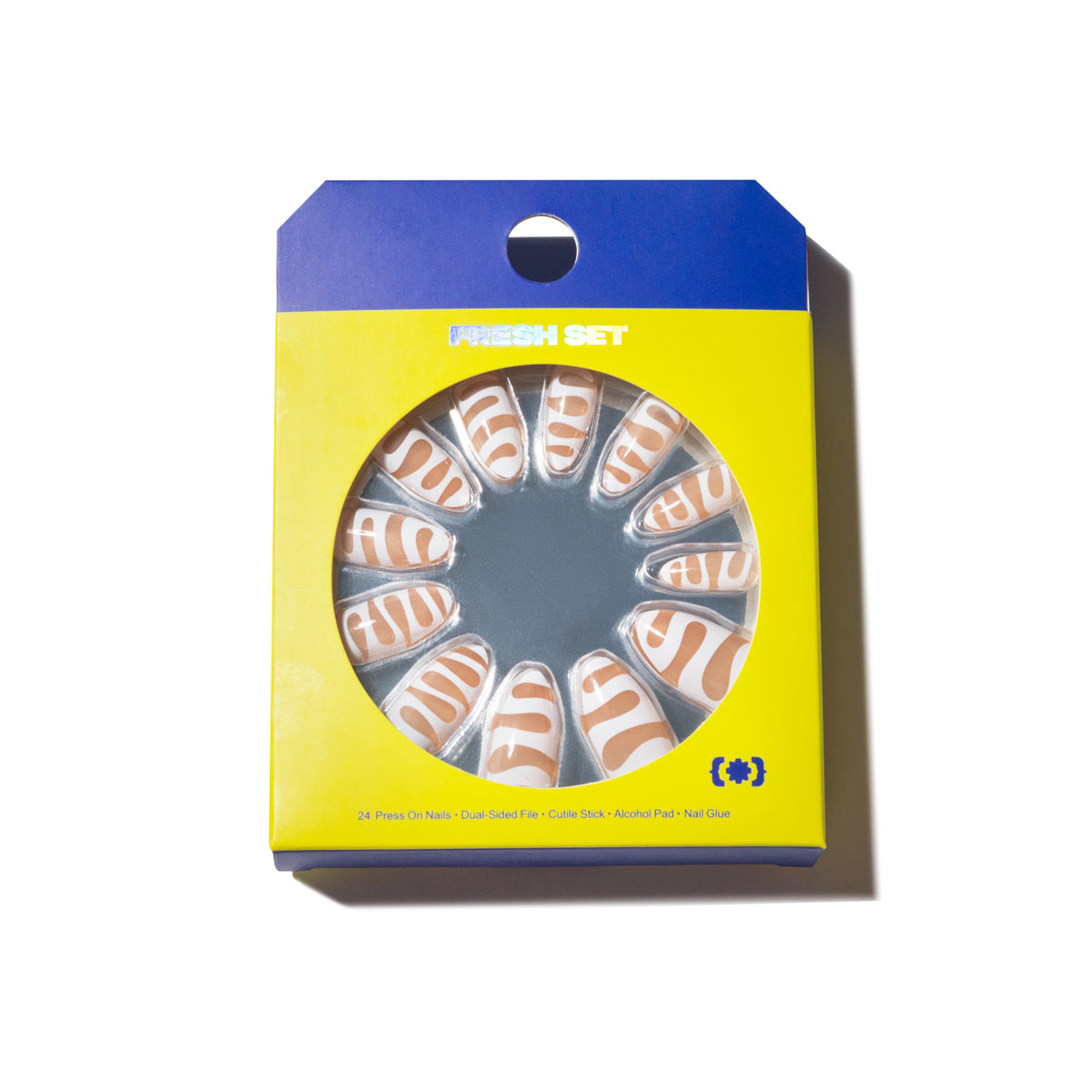 Icon — Neutral Swirl Almond Press-On Nails