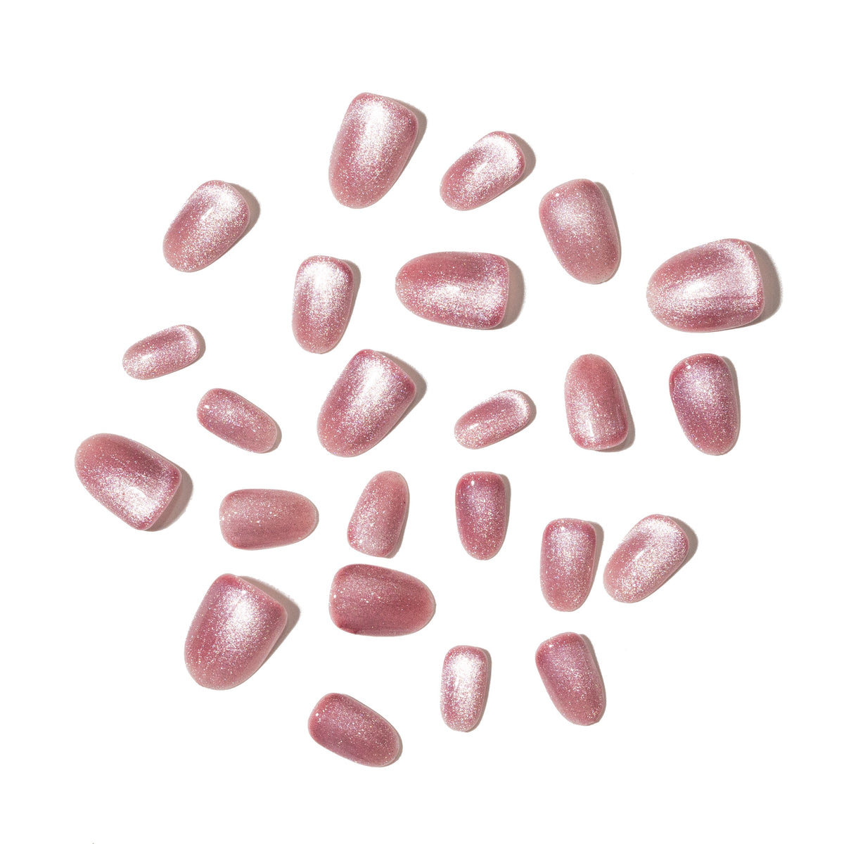 Dinner Party — Rose Cat-Eye Oval Press-On Nails