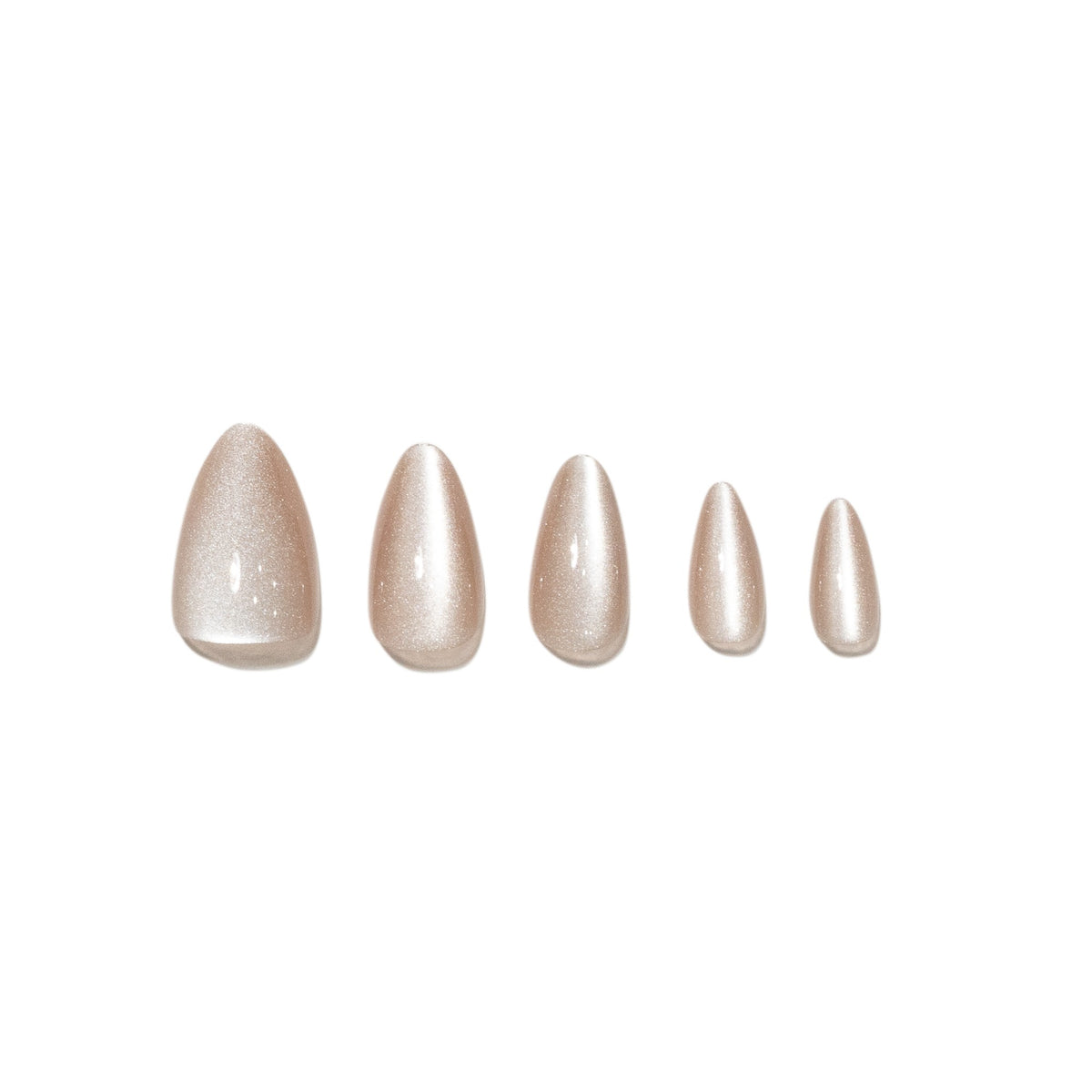 Starlight — Nude Cat-Eye Shimmer Press-On Nails