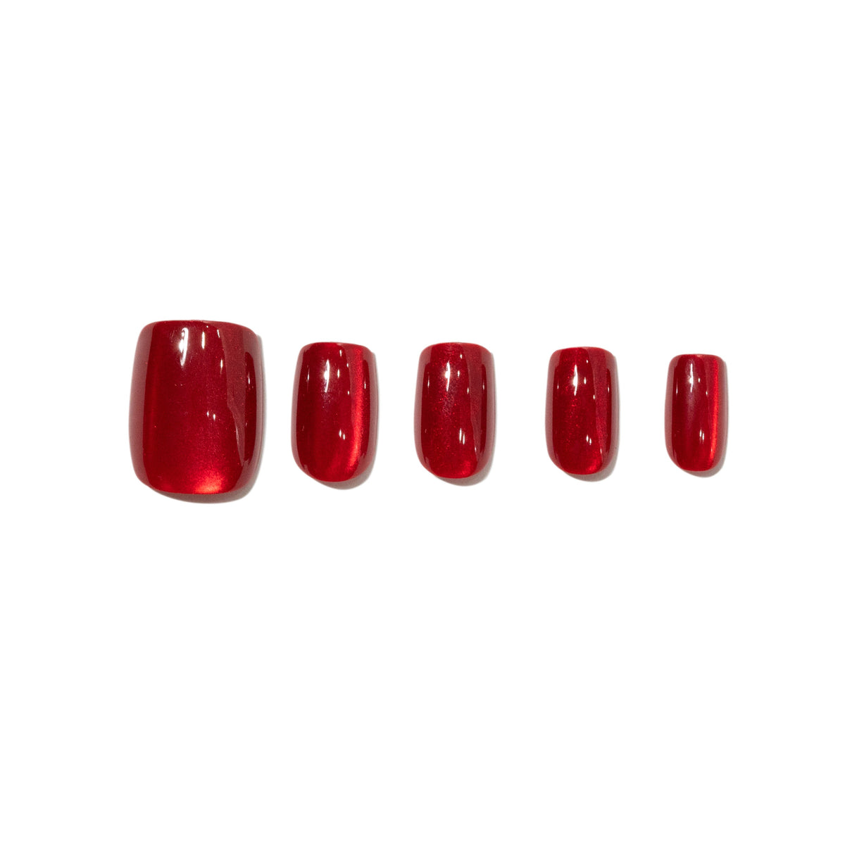 Ruby Rare — Classic Red Square Press-On Nails