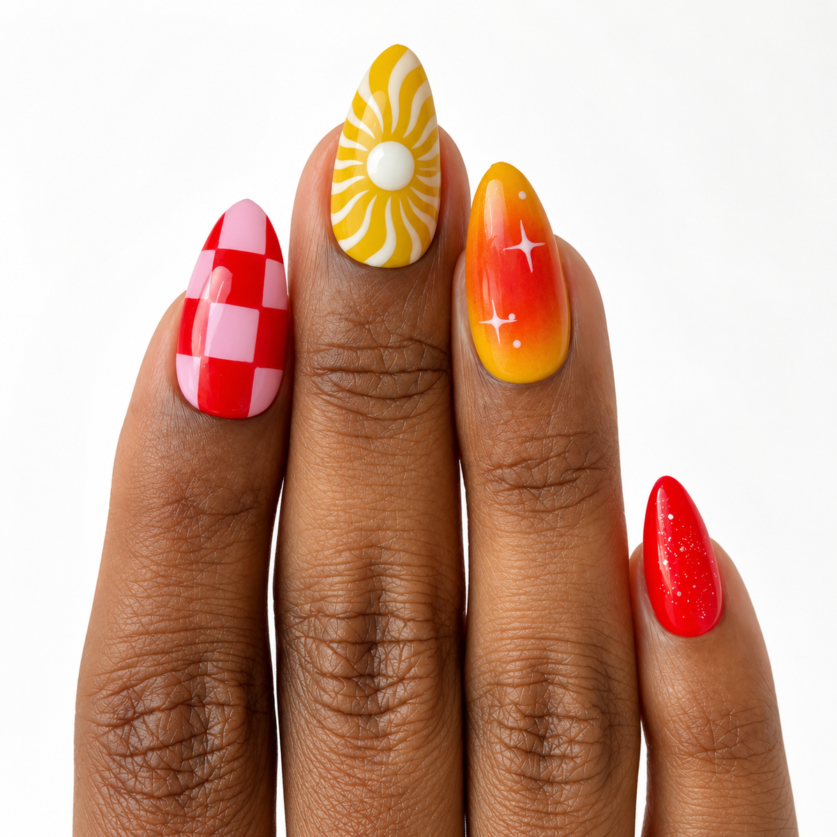 Good Time Fresh Set Studio press-on nails on hand