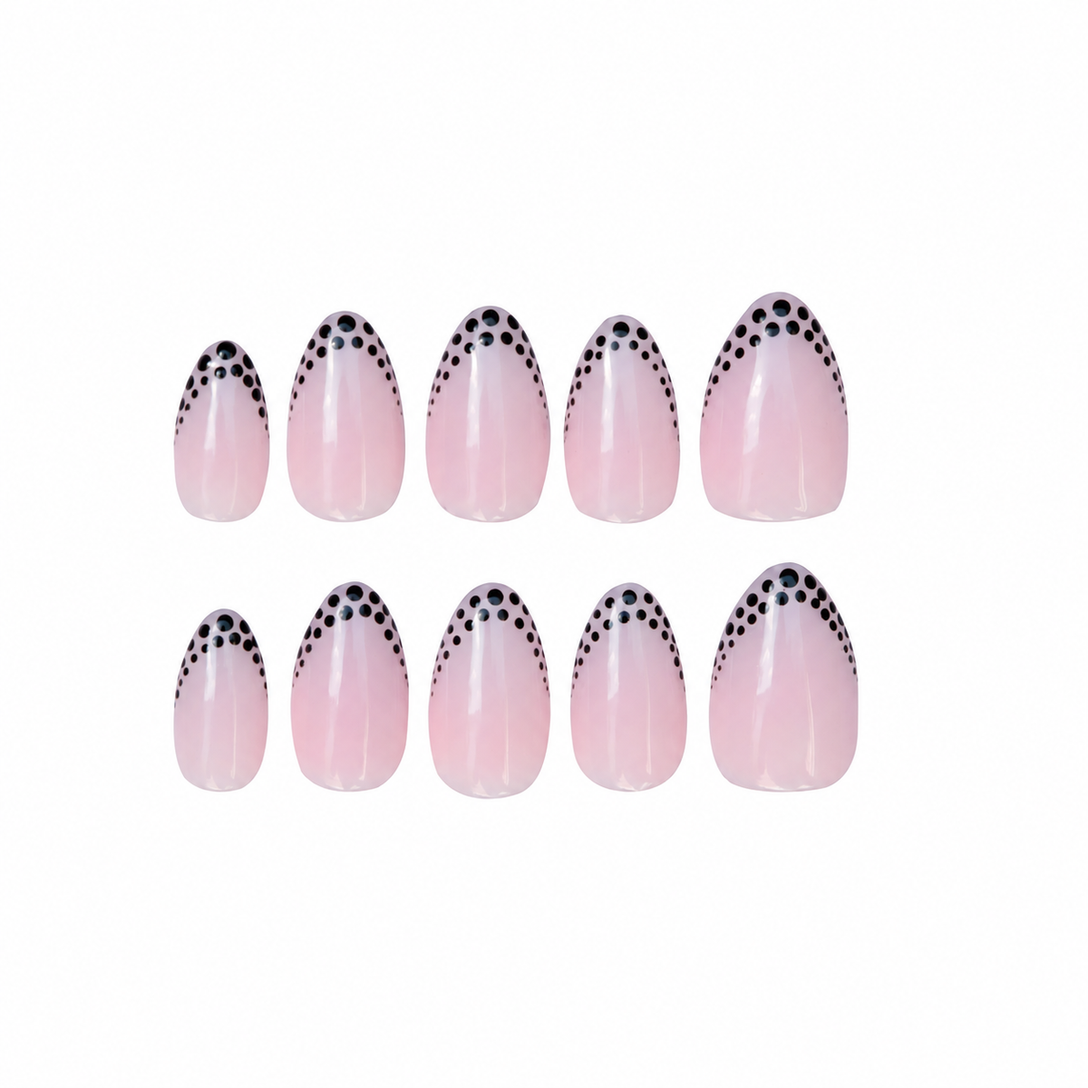 Dainty Dots Fresh Set Studio press-on nails, full set laid flat