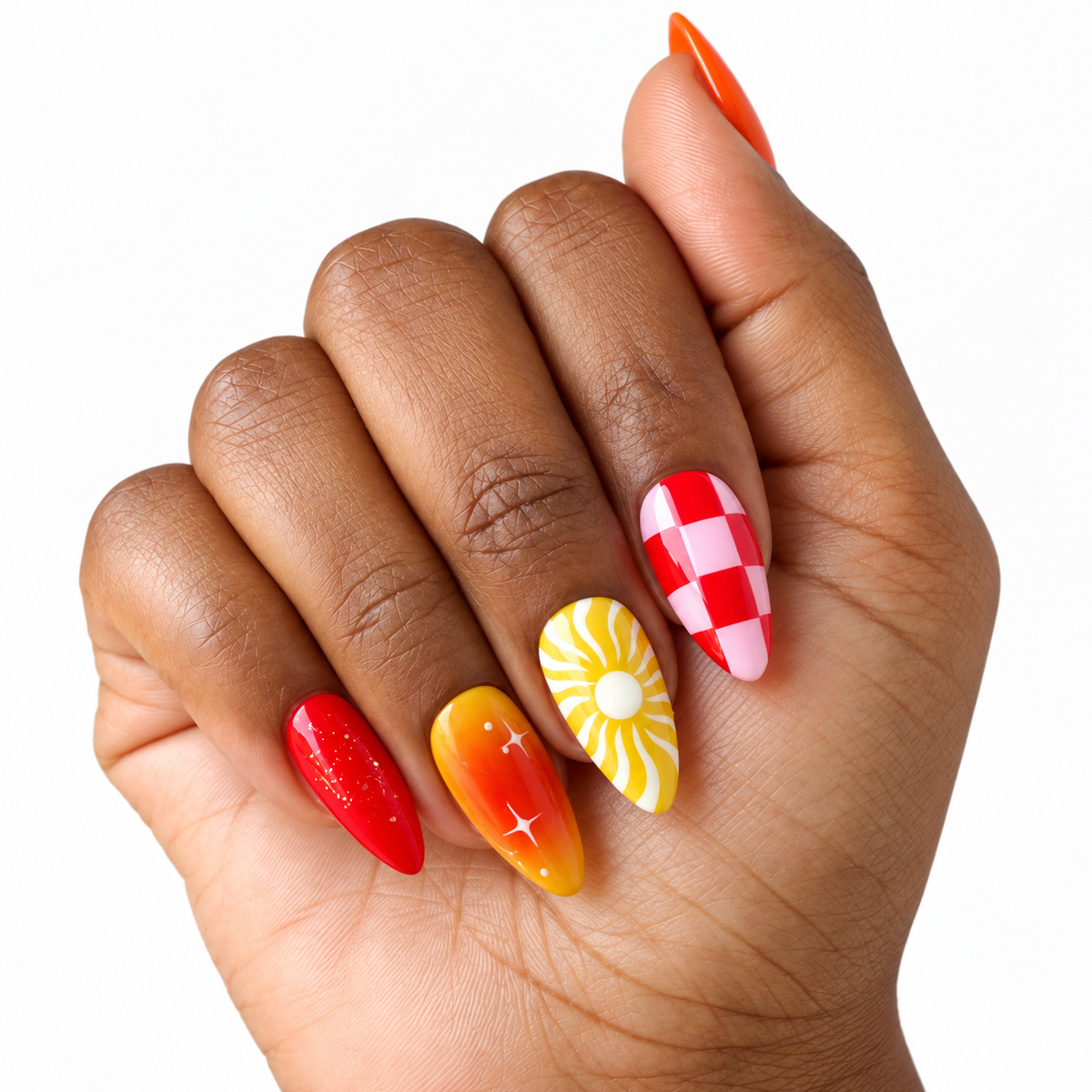 Good Time Fresh Set Studio press-on nails on hand
