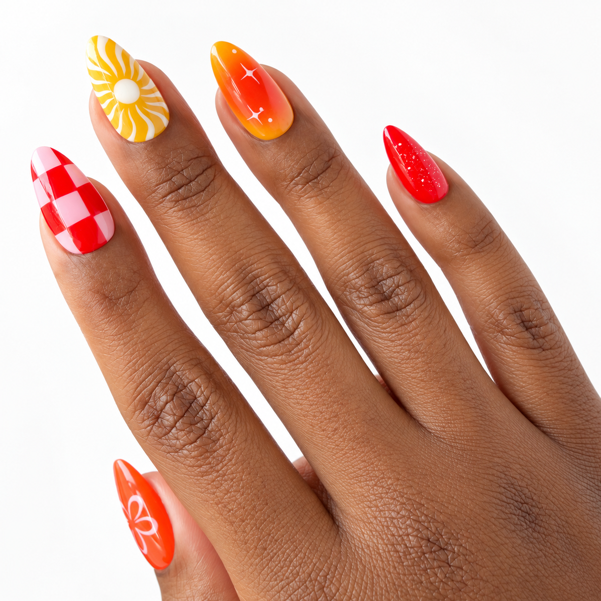 Good Time Fresh Set Studio press-on nails on hand