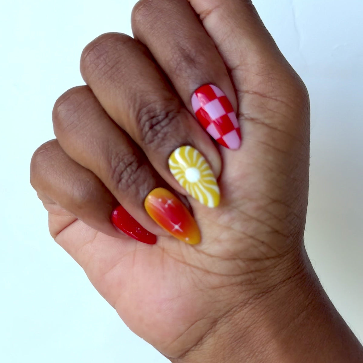 Good Time press-on nails in motion